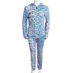 Roberto Cavalli Multicolor Leopard Printed Tracksuit 10 Yrs