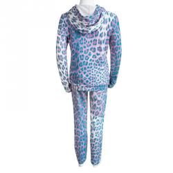 Roberto Cavalli Multicolor Leopard Printed Tracksuit 10 Yrs