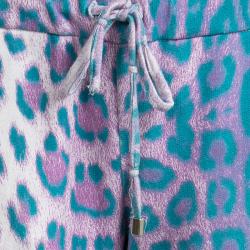 Roberto Cavalli Multicolor Leopard Printed Tracksuit 10 Yrs