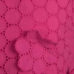 Pre Owned Rykiel Enfant Pink Eyelet Embroidered Floral Applique Detail Dress 10 Yrs
