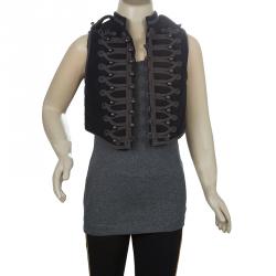 Pre Owned معطف ستيلا مكارتني كيدز ميليتري بلا أكمام  رصاصي قصير 6 سنوات