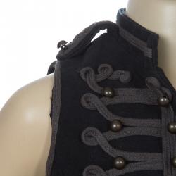 Pre Owned معطف ستيلا مكارتني كيدز ميليتري بلا أكمام  رصاصي قصير 6 سنوات