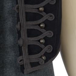 Pre Owned معطف ستيلا مكارتني كيدز ميليتري بلا أكمام  رصاصي قصير 6 سنوات