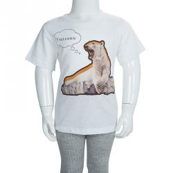Stella McCartney Kids White Polar Bear Print T-Shirt 4 Yrs