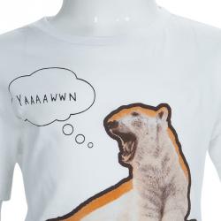 Stella McCartney Kids White Polar Bear Print T-Shirt 4 Yrs