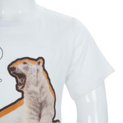 Stella McCartney Kids White Polar Bear Print T-Shirt 4 Yrs