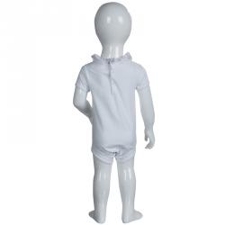 Pre Owned سالوبيت تارتين ايه شوكولا قطن جيرسيه أبيض بكشكشة مزينة 18 شهر