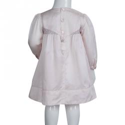 Tartine Et Chocolat Pale Pink Satin Long Sleeve Dress 1 Yr
