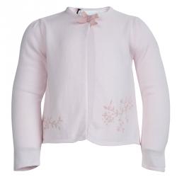 Pre Owned Tartine Et Chocolat Blush Pink Printed Bow Detail Cardigan 2 Yrs