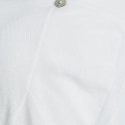 Tartine et Chocolat White Knit Sequin Embellished Ruffle Front Cardigan 2 Yrs