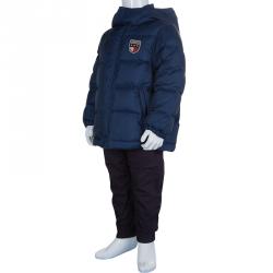 Tommy Hilfiger Blue Quilted Hooded Nirvada Down Jacket 4 Yrs