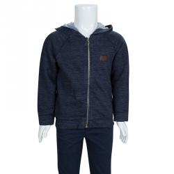 Pre Owned Dolce and Gabbana Washed Indigo Terry Hooded Sweatshirt 4 Yrs