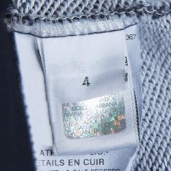 Pre Owned Dolce and Gabbana Washed Indigo Terry Hooded Sweatshirt 4 Yrs