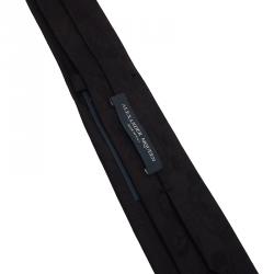 Pre Owned Alexander McQueen Black Silk Tie