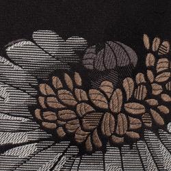 Pre Owned Alexander McQueen Black Flower Printed Silk Tie