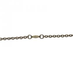 Pre Owned Alexander McQueen Doctor Skull Silver Tone Pendant Chain Necklace