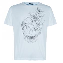 Pre Owned Alexander McQueen Men's White Printed T Shirt L