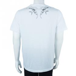 مملوكة مسبقًا تيشيرت أليكساندر مكوين أبيض رجالي مطبوع L