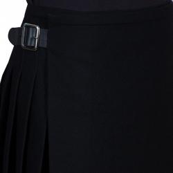 Pre Owned Alexander McQueen Black Pleated Wool Kilt S