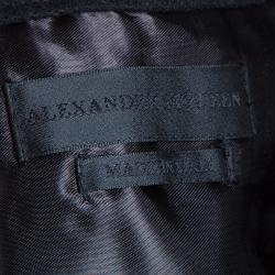 Pre Owned Alexander McQueen Black Pleated Wool Kilt S