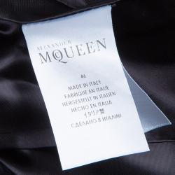 Pre Owned Alexander McQueen Black Pleated Wool Kilt S