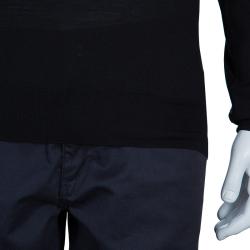 Pre Owned Alexander McQueen Black Knit V-Neck Sweater L