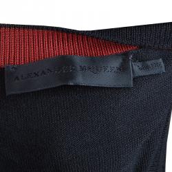 Pre Owned Alexander McQueen Black Knit V-Neck Sweater L