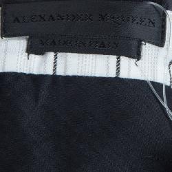 Alexander McQueen Black Tux Wool Trousers M
