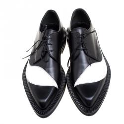 Alexander McQueen Monochrome Leather Lace Up Derby Size 42