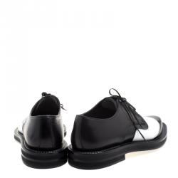 Alexander McQueen Monochrome Leather Lace Up Derby Size 42