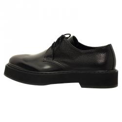 Pre Owned Alexander McQueen Black Leather Platform Derby Size 44