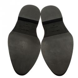 Pre Owned Alexander McQueen Black Leather Platform Derby Size 44