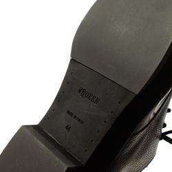 Pre Owned Alexander McQueen Black Leather Platform Derby Size 44