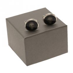 Pre Owned Alexander Mcqueen Black Skull Hologram Cufflinks