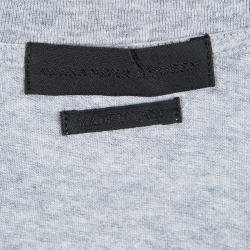 Pre Owned Alexander McQueen Grey Ribcage Wave Print T-Shirt M