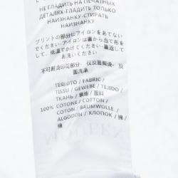 Pre Owned Alexander McQueen Grey Ribcage Wave Print T-Shirt M