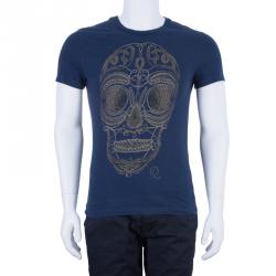 Alexander McQueen Blue Skull Men's T-Shirt S