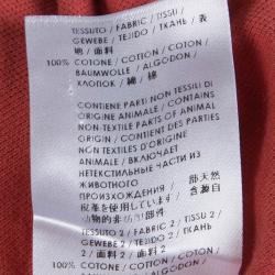 Pre Owned Alexander McQueen Red Buckle Detail Polo T-Shirt  S