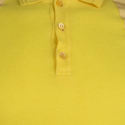 Pre Owned Alexander McQueen Yellow Buckle Detail Polo T-Shirt  XS