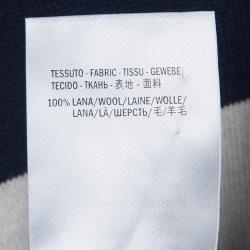 Pre Owned Alexander McQueen Striped Wool Crew Neck Sweater S