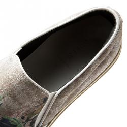 Alexander McQueen Grey Camo Skull Skater Shoes Size 42.5
