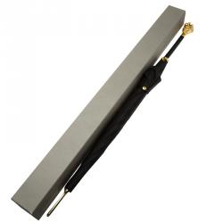 Pre Owned Alexander McQueen Black Crown Skull Umbrella