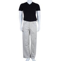 Pre Owned بنطال جينز أرماني كوليزوني J07 دنيم واسع M/L