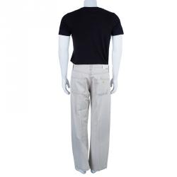 Pre Owned بنطال جينز أرماني كوليزوني J07 دنيم واسع M/L