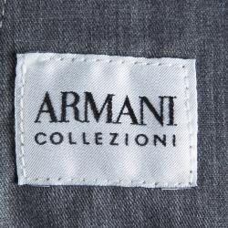 Pre Owned Armani Collezioni Black Jersey Straight Fit Trousers XXXL