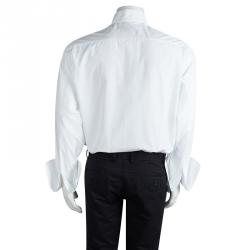 Pre Owned Armani Collezioni White Cotton Long Sleeve Shirt XXXXL