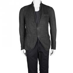 Pre Owned Armani Collezioni SS'11 Grey Hemp Cold Pigment Overdyed Jacket M