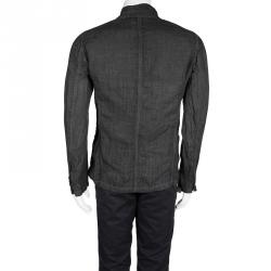 Pre Owned Armani Collezioni SS'11 Grey Hemp Cold Pigment Overdyed Jacket M