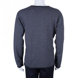 Pre Owned Armani Collezioni Men's Grey Cashmere Sweater XXL