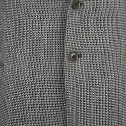 Armani Collezioni Men's Monochrome Tweed Blazer XL